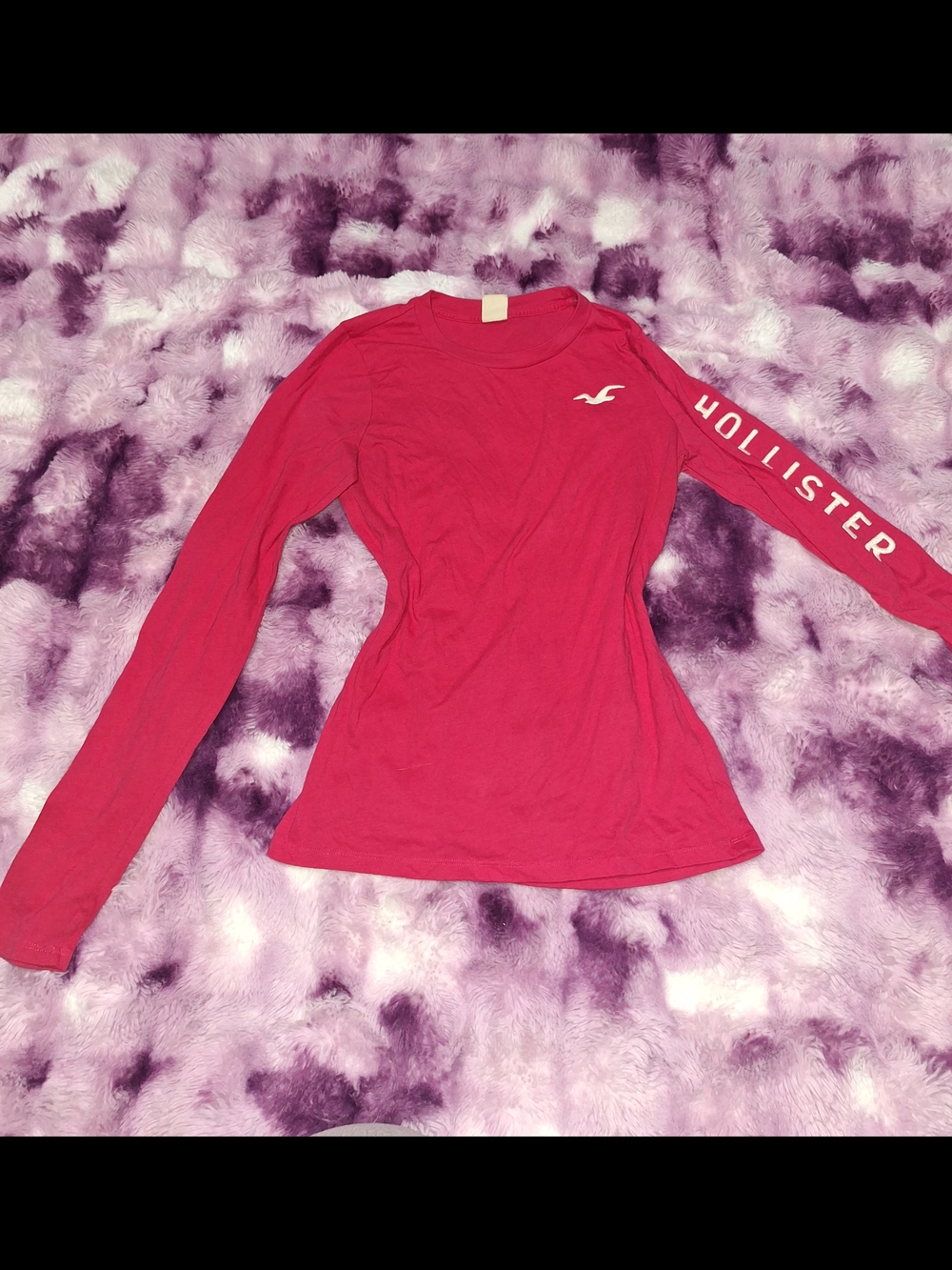 Hollister Long Sleeve Tee - Bright Pink